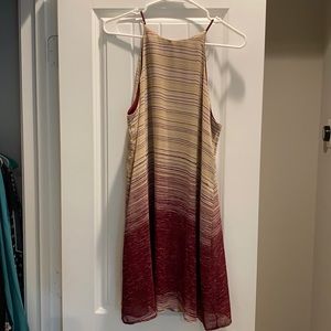 Garnet and Gold Striped Dress NWT